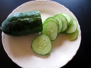 Like watermelon, cucumber is a member of the Cucurbitaceae family.  Photo credit: Karen and Brad Emerson/Flickr